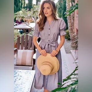 Girl Meets Glam Daisy Dobby Shirtdress Size 0